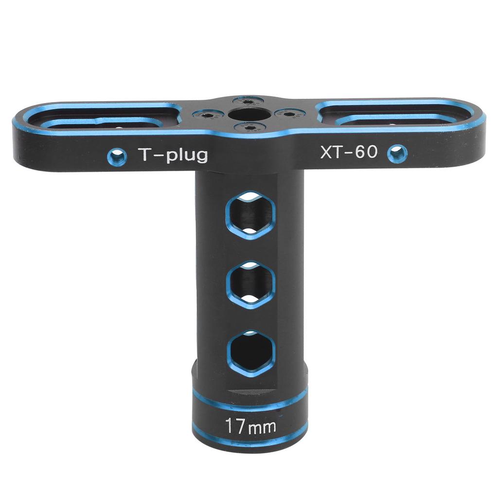 17mm 0.7in RC Hex Nut Socket Aluminium Alloy T Sleeve Maintenance Tool for 1 8 RC OffRoad Racing Car(Blue )