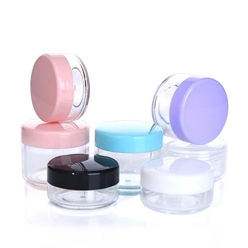 5g-20g Make Up Jar Cosmetic Sample Empty Container Small Refillable Bottles Plastic Round Lid Eyeshadow Cream Travel Pot