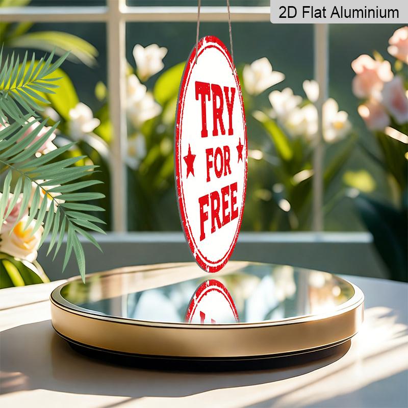 2D Flat, 2D Flat - 1 Round 2D Flat Aluminum Sign | Durable, Easy-to-Hang Decorative Plaque, Suitable for Bedroom, Kitchen, Dining Room - Perfect Home