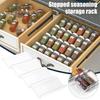 4Pcs Transparent Acrylic Spice Drawer Organizer Expandable Design Seasoning Jars Drawers Insert Kitchen Countertop Spice Rack Tray
