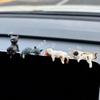 1 Stück Süße Cartoon-Katze Ornament Auto Mittelkonsole Navigator-Bildschirm Schlafende Katze Dekoration Für Display Liegende Katze Tierfigur