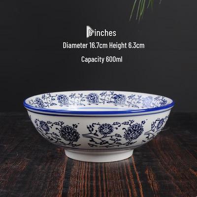 Ruhan Korean Ceramic Noodle Bowls - 6 Inch (Set of 3)