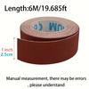 1-Inch Emery Cloth Roll (Continuous Sandpaper) – 6M Length, Suitable for Wood Sanding, Metal Polishing, Auto Detailing & Surface
