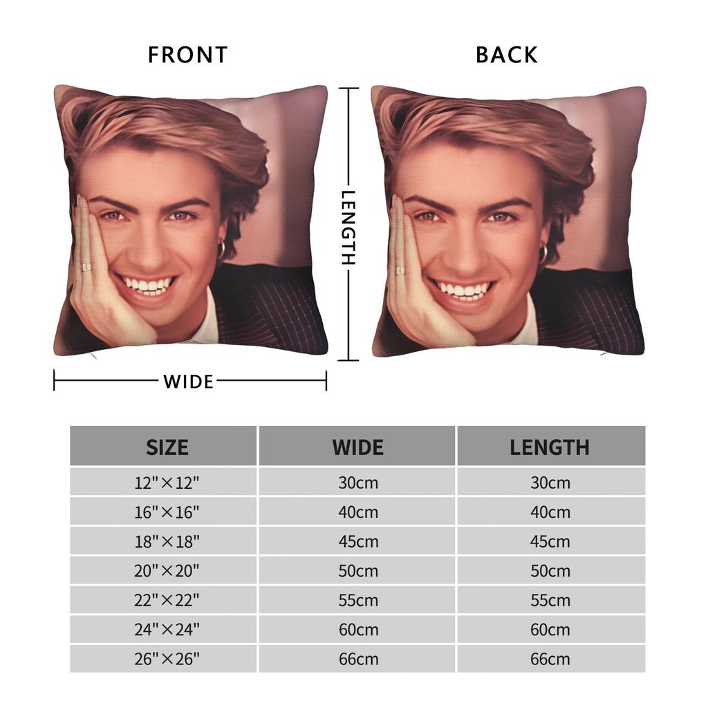 Pillow Case Singer George Michael Soft Pillow Cover For Sofa Car Home Decor Funny Pillowcases