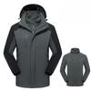 Übergröße 8XL Herbst und Winter Outdoor Drei-in-Eins Jacke Herren Plus Samt Dick Kapuze Winddicht und Wasserdicht Warme Jacke