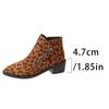 Chelsea-Stiefel mit spitzer Zehenpartie und seitlichem Reißverschluss in Übergröße, Herbstneuheit, vielseitige quadratische Damenstiefel