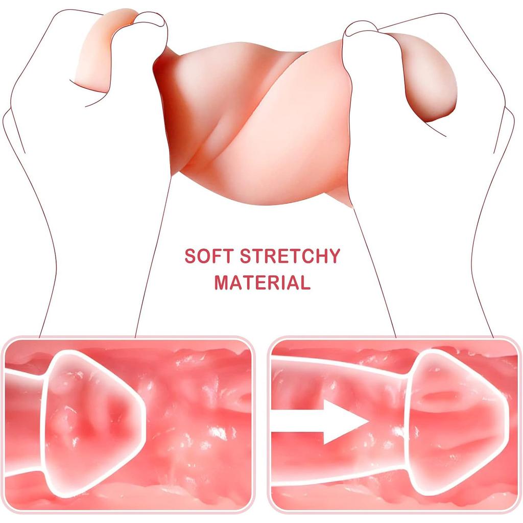 Männlicher Masturbator, Blowjob-Stimulationsspielzeug, realistischer Mund und enge Vagina, Oralsex-Spielzeug für Erwachsene, Deep Throat-Masturbator für Männer