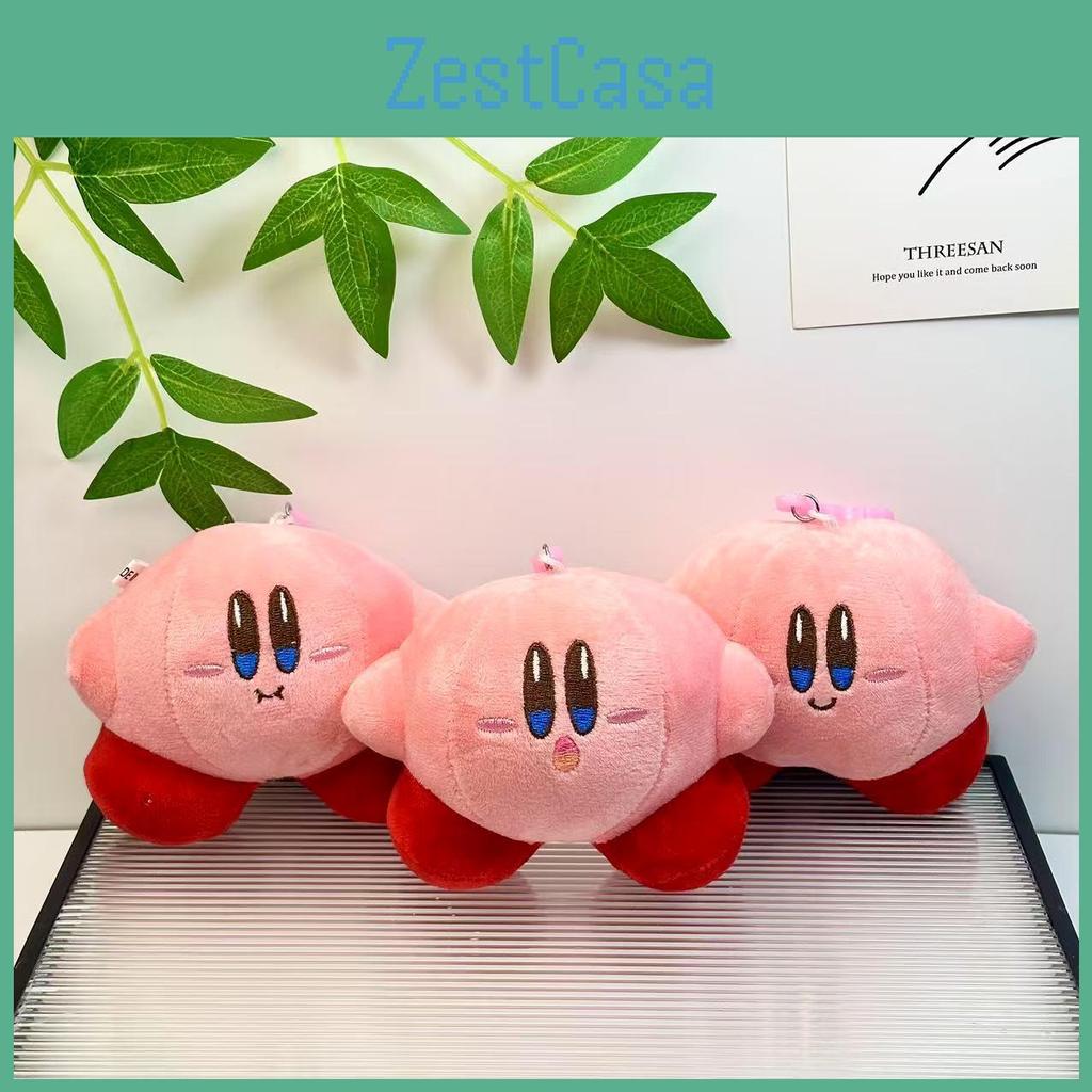 Plush Kirby Keychain Stuffed Toy Cartoon Doll Birthday Gift Schoolbag Pendant