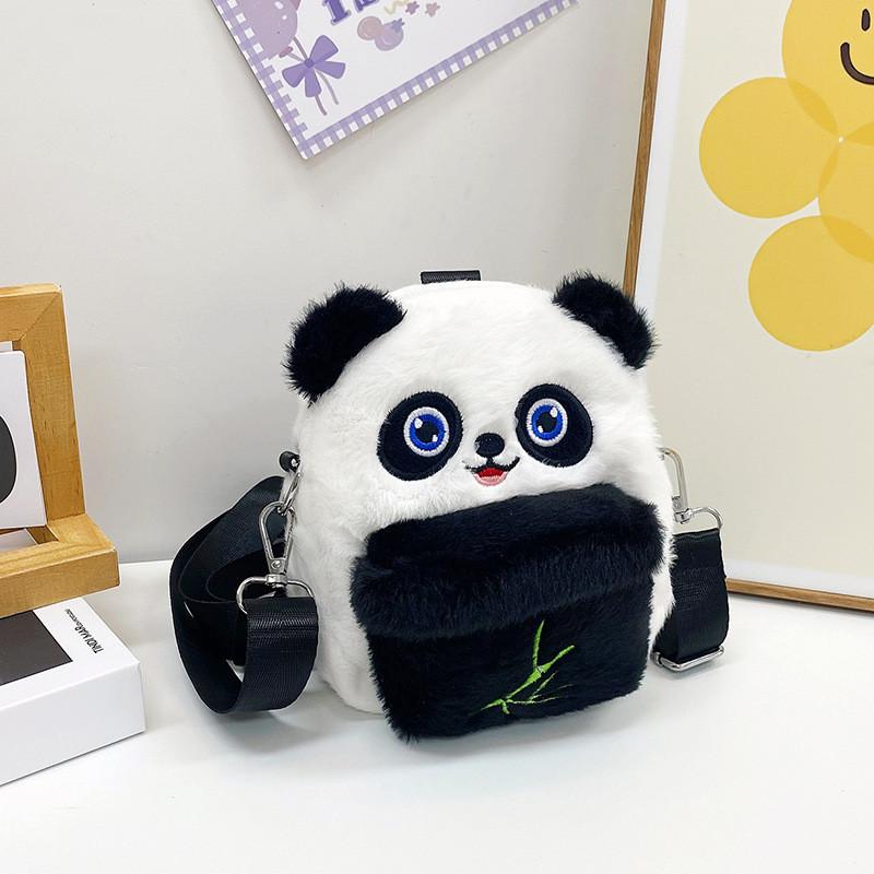 Plush Panda Backpack Kids Unisex Cartoon Animal School Bag Children Daily Carry