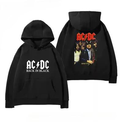 2025 Popular New Style ACDC Band Hooded Hoodie for Men and Women Metal Rock Retro Printed Tops Sell Well Internationally