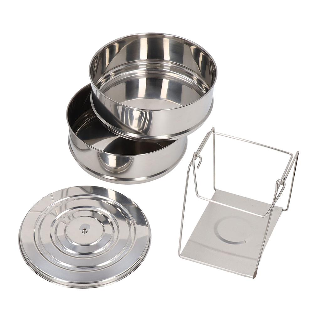 Parní hrnec z nerezové oceli 304 2patrový stohovatelný parní hrnec nádobí s poklicí pro vaření v kuchyni