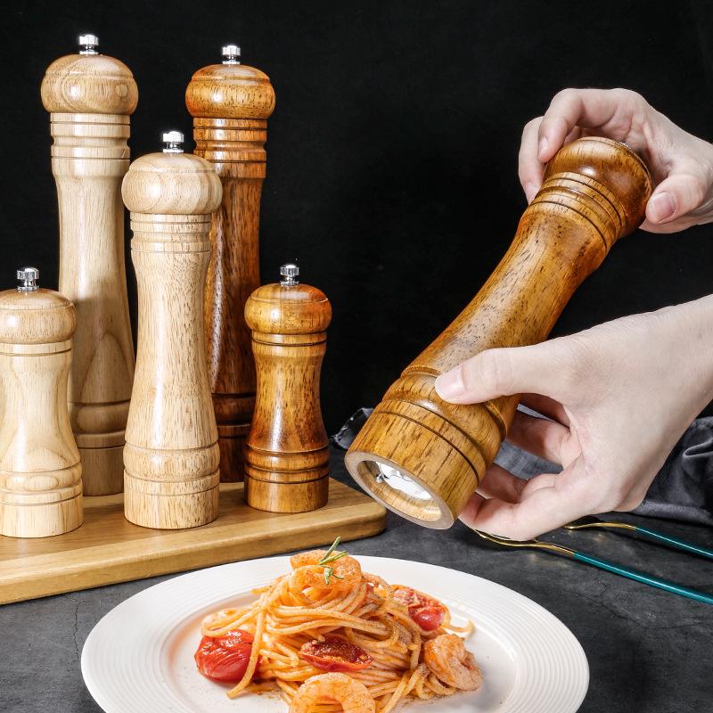 Manual Solid Wood Pepper Grinder with Ceramic Core