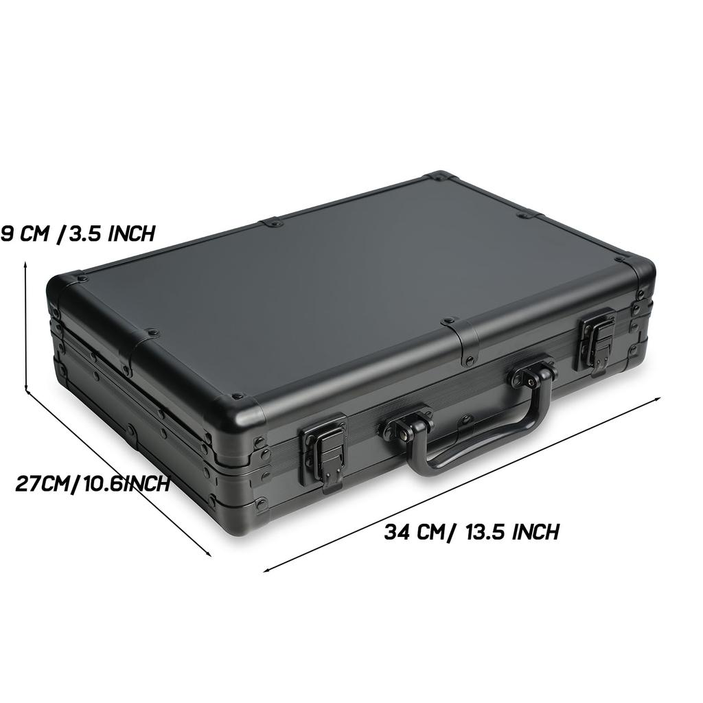 AUKURA Watch Organizer Aluminum Watch Storage Hard Watch Travel Padded Case for Watch Display and Organization 15-Slot Case, Box, Box,