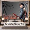 Custom Name Text Tapestry Elvis Presley Personalized Polyester Wall Tapestry For Bedroom And Room