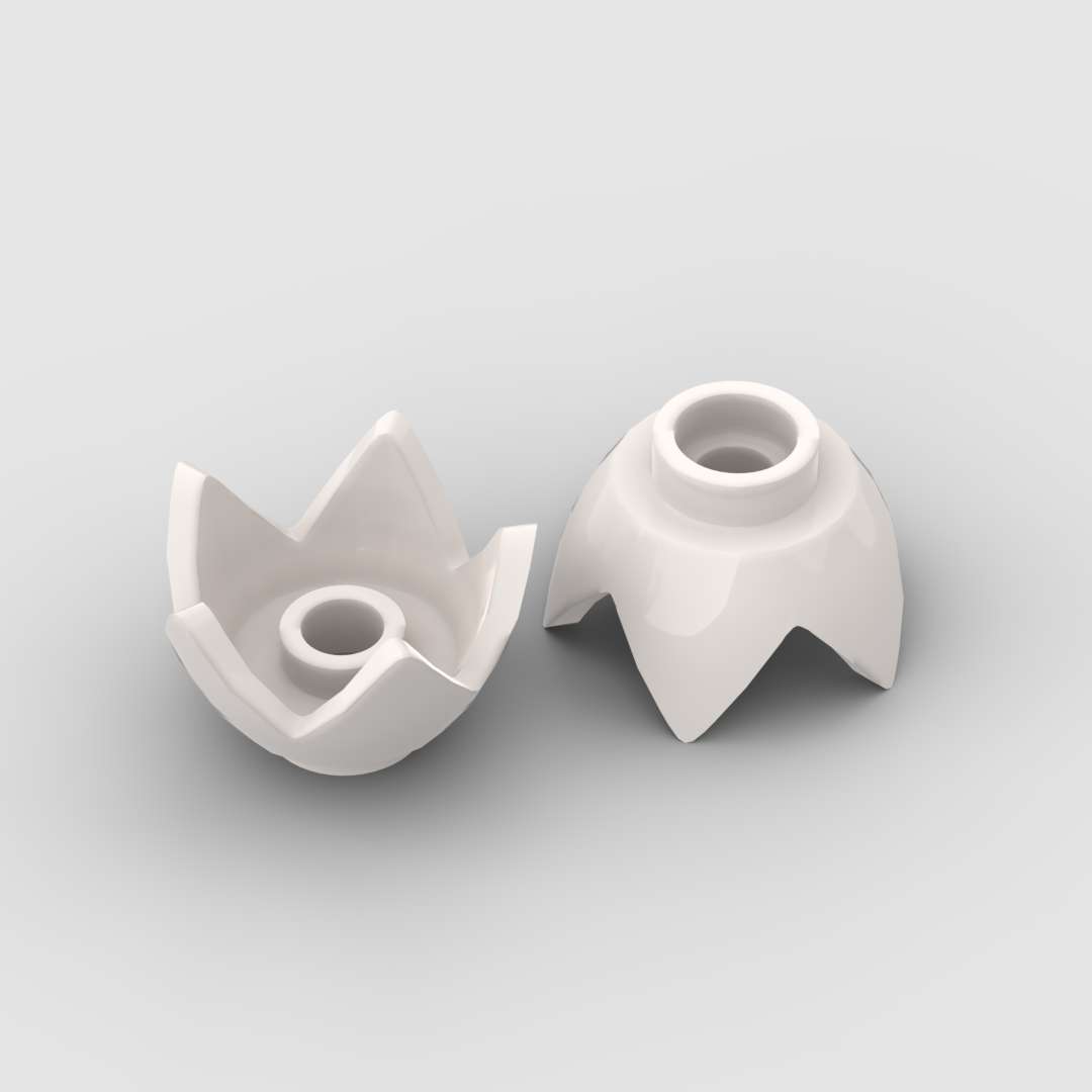 

Small particle building block crown crown eggshell compatible rare parts lotus holder candlestick decorative accessories