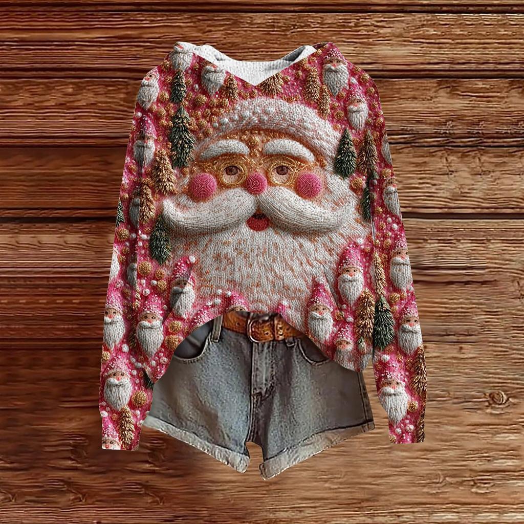 Sweatshirts For Women Knit Sweater Cute Shirt Fall Pullover Hooded Sweatshirt