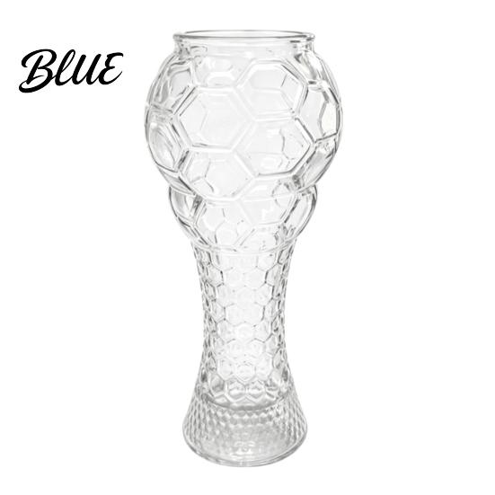 Large Capacity Beer Glass Soccer Trophy Glass 400/600ml Mug Heavy Duty Football Hercules Cup Mug Shaped Pint for Home Bar Gift Sports Fans