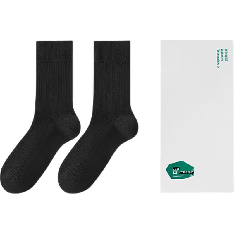 Men s Silk Feel Business Mid-Calf Socks Mens