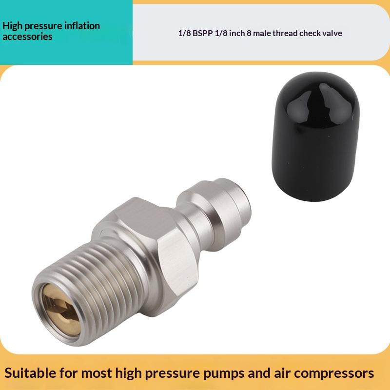 1PC Quick Connect Valve For High Pressure Applications Featuring An 8mm Male Connector And M10*1 NPT/BSPP Compatibility