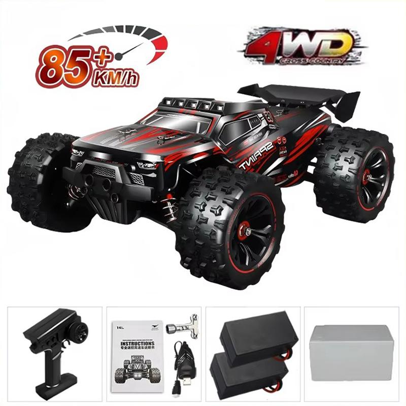 1:16 85KM/H Lub 50KM/H Samochód RC 4WD Z Zdalnym Sterowaniem LED Samochody Duża Prędkość Drift Monster 4x4 Ciężarówka dla Dzieci vs Wltoys 124017 Zabawki