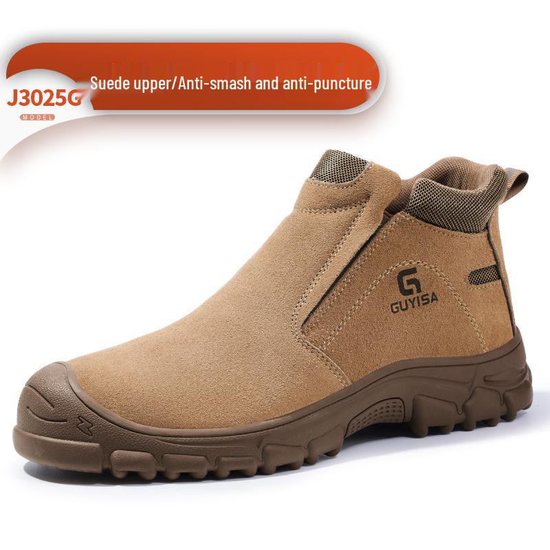 

Мужская защитная обувь со стальным носком: Дышащий, Легко надевать/снимать, Ударопрочный, Устойчивый к проколам, Искробезопасный; Идеально для строительства и сварки.