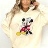 Disney Parent-child Mickey Minnie Fashion Hoodie Disney Element Pattern Printing Casual Daily Comfortable Breathable Sweater