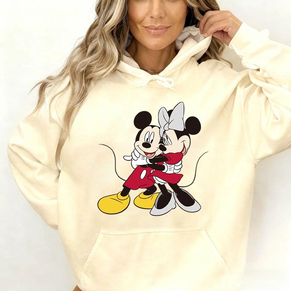Disney Parent-child Mickey Minnie Fashion Hoodie Disney Element Pattern Printing Casual Daily Comfortable Breathable Sweater