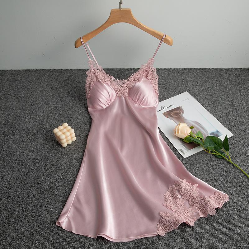 Pijamale sexy pentru femei, mătase, cu bretele, rochii de noapte din satin, primăvară și vară