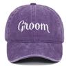 Retro Washed Cotton Bride Groom Baseball Cap Outdoor Sunshade Solid Color  Logo Vintage Soft Top Duck Tongue Cap