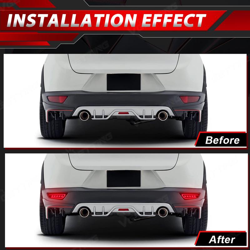 LED Rear Bumper Reflector Lights For Mazda CX-3 CX3 2015 2016 2017 2018 2019 Brake Warning Dynamic Turn Signal Lamps Left/Right