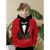 Christmas Tree Hoodies Snowflake Bow Tie 3D Print O-Neck Boys Girls Clothes Casual Christmas Party Sweatshirt Long Sleeve Tops