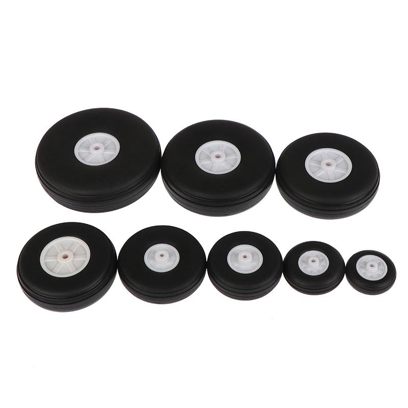 2Pcs High Elastic PU Rubber Wheel Diameter 1/1.25/1.5/1.75/2/2.25/2.5/2.75 Inch For RC Fixed-Wing Airplane Model DIY Tires