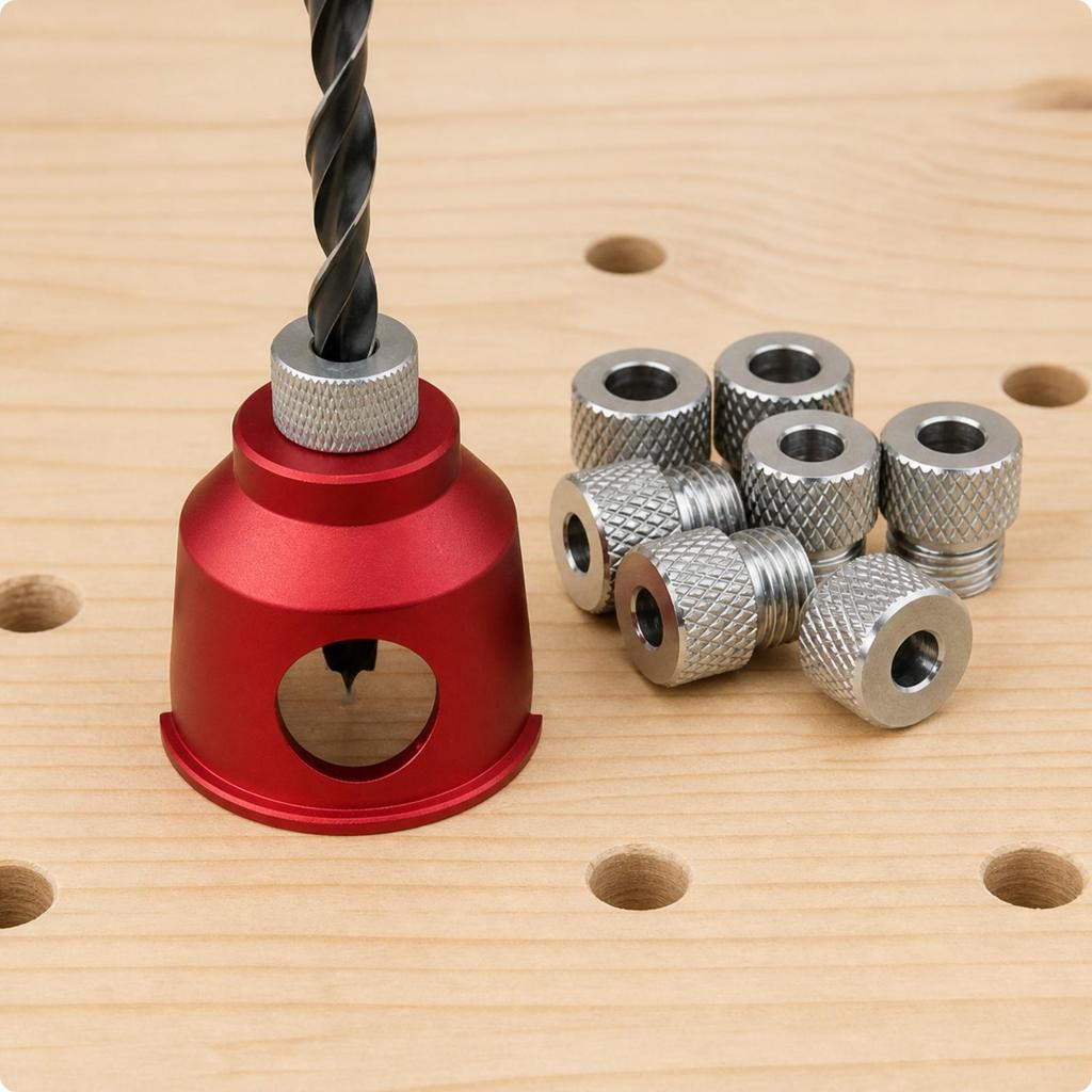 Woodworking Drilling Guide with Bushings Handheld Tool Universal for Workshop