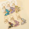 Light Luxury Butterfly Keychain Crystal Pendant Rhinestone Butterfly Keychain Colorful Diamond Butterfly Pendant Sparkling Bag Charm Gift for Women