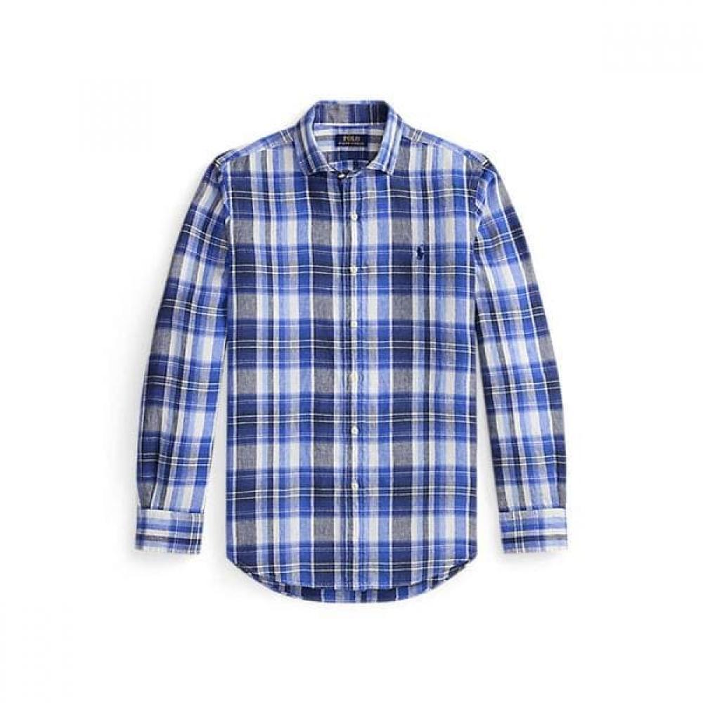Polo Ralph Lauren Men S claSSic Fit Plaid Linen Shirt Mnpowov16825212400 S