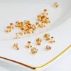 14K Gold-Plated Large Hole Pearl Spacer Stopper - Wear-Resistant High-End DIY Jewelry Component