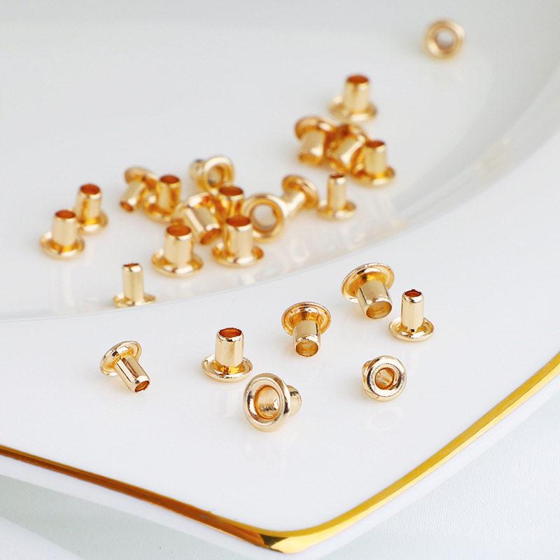 14K Goldplattierter Spacer-Stöpsel für Perlen mit großem Loch - Verschleißfeste High-End DIY Schmuckkomponente