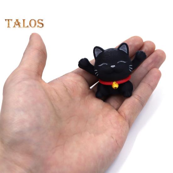 3D Printed Cat Ornament Retractable Kitten Figurine Desktop Pet Cat Fidget Toy for Stress Relief Home Office Shelf Desk