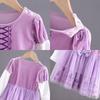 MANAMANA Princess Long Sleeve Princess Dress from Includes Size 110cm Dress, Kids' Dress, Tangled, Headband, 2-Piece Set, Fall/Winter