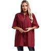 Unisex Herren Damen Wasserdichtes Friseurhemd Kurzarm Atmungsaktive Pflege-Schürze mit Taschen