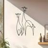 Metal Giraffe Wall Sculpture Modern Home Garden Decor Indoor Outdoor Art Gift