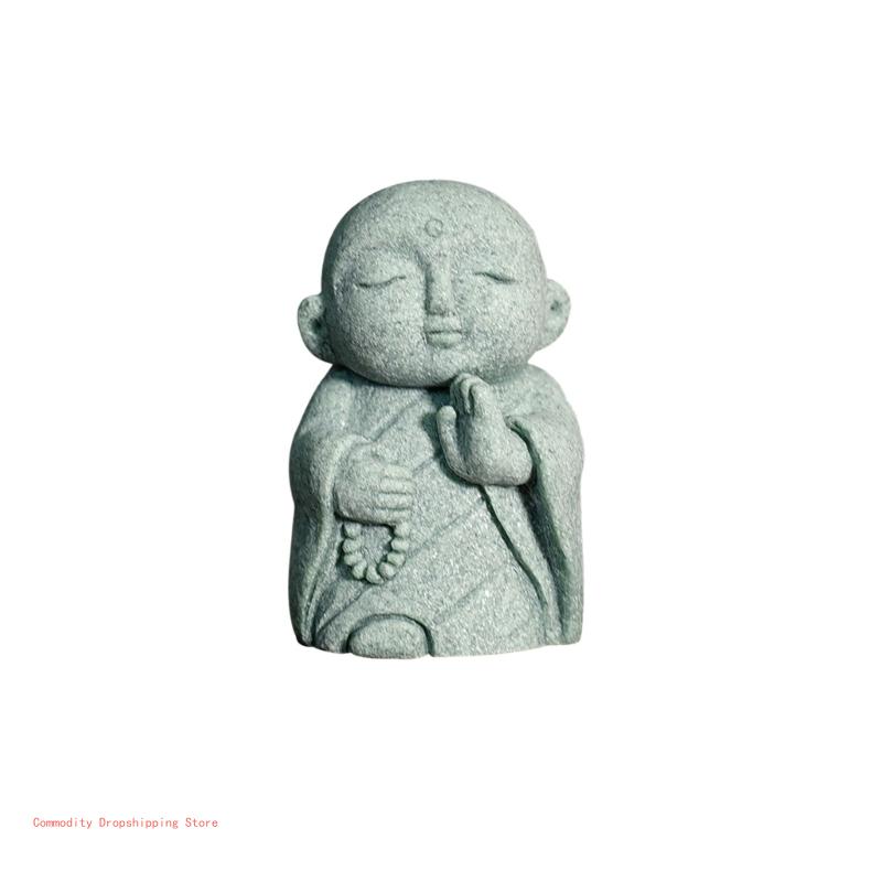 Jizo-Monk Landscape Hideouts Statue, Plastic Aquariums, Art Crafts, Landscaping Ornaments