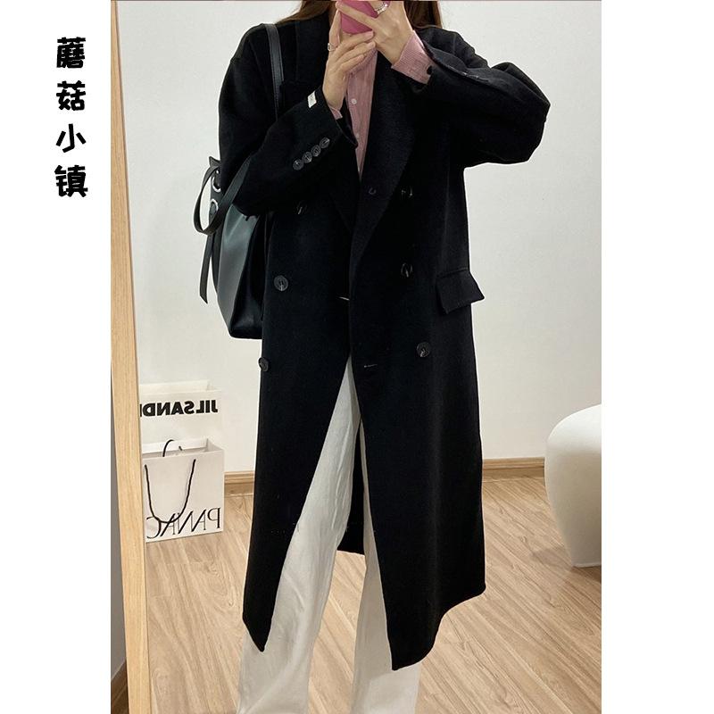 Woolen coat women's woolen coat autumn and winter feeling medium and long small new