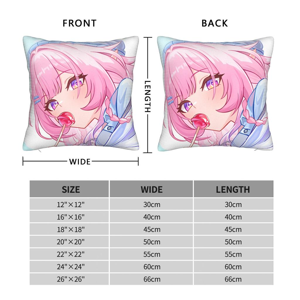 Pillow Case Honkai Star Rail Print Pillow Cover For Sofa Bedroom Home Decor Kawaii Pillowcases