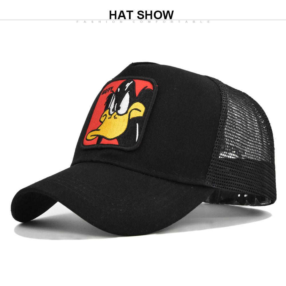 Berretto da Baseball Ricamato Daffy Cappello da Sole con Visiera a Becco d'Anatra Vintage Ingrosso
