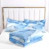 Home Textiles Bedding Quilt Three-piece Set Brushed Printing Marble Casual Style Fat Quilt Set