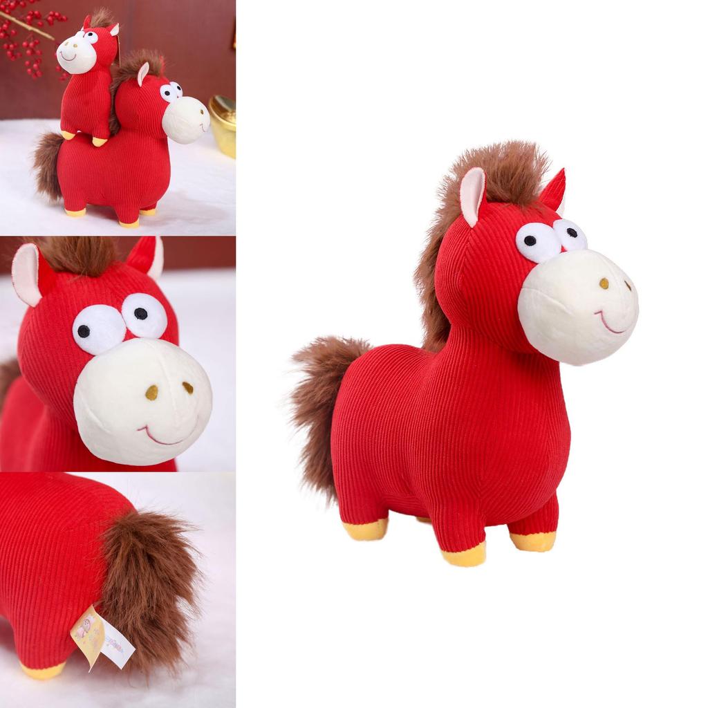 Zodiac Year Of The Horse Plush Toy With Short Plush Material For New Year Gift