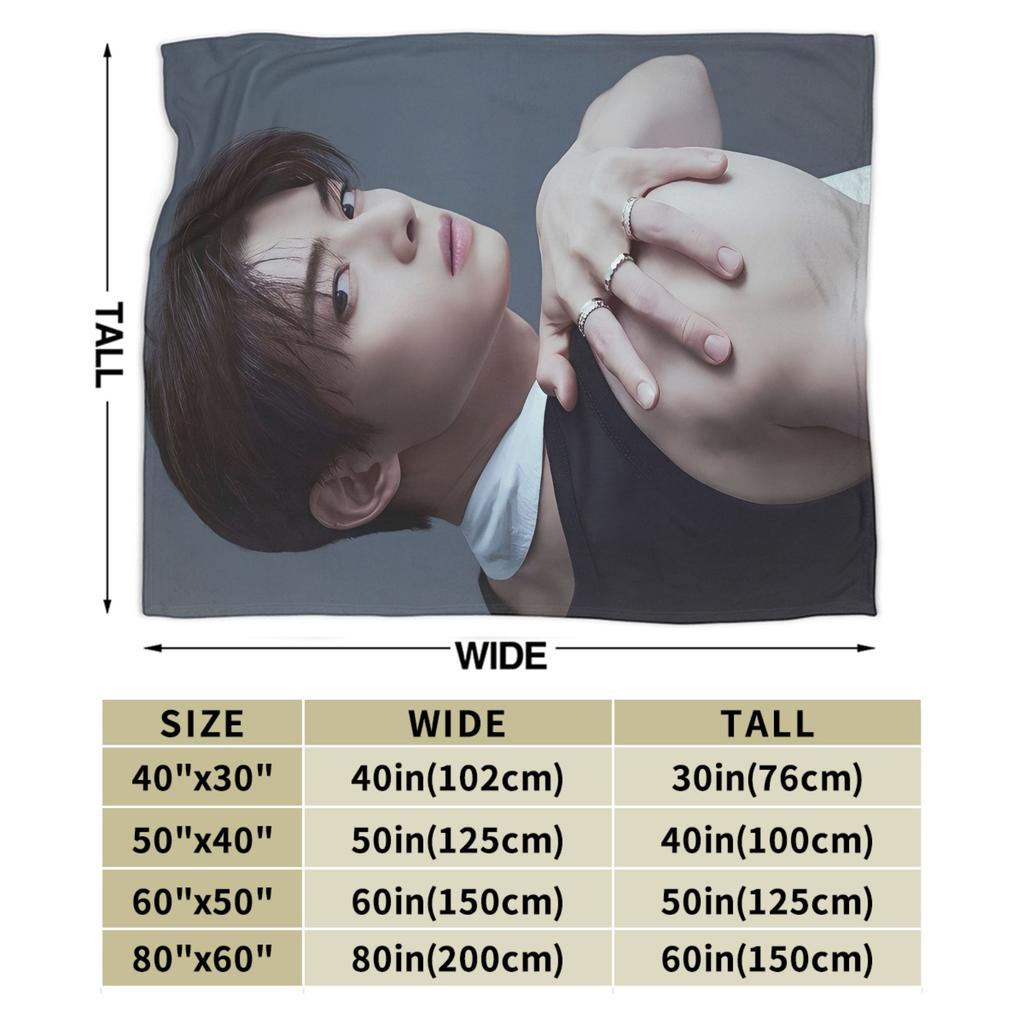 Cha Eun Woo Kpop Astro Idol Blanket Velvet  Cozy Lightweight Thin Throw Blanket For Home Bedding Throws