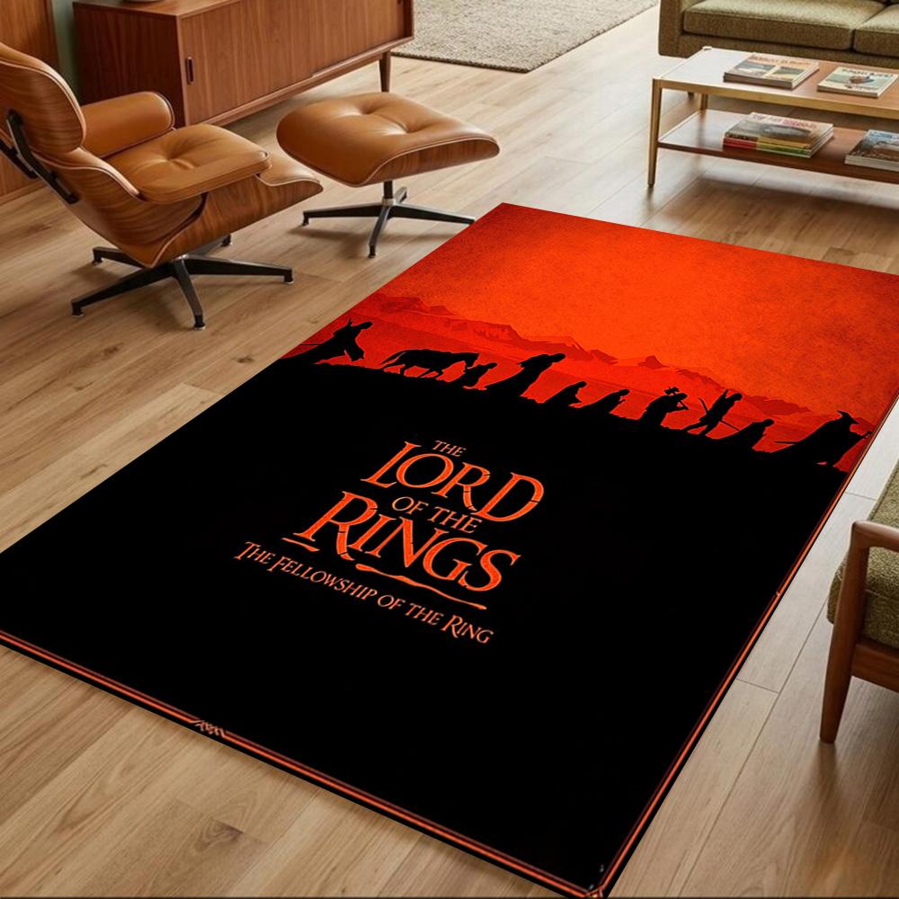 Lord Rings Floor Rug Office Rug Design for Hallway Study Room Game Room Dining Room Anti-slip Rug Decorate Offices Perfect Gift for Women/Men