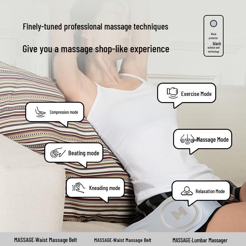 Kangzuo EMS Pulse Lumbar & Abdominal Massage Belt